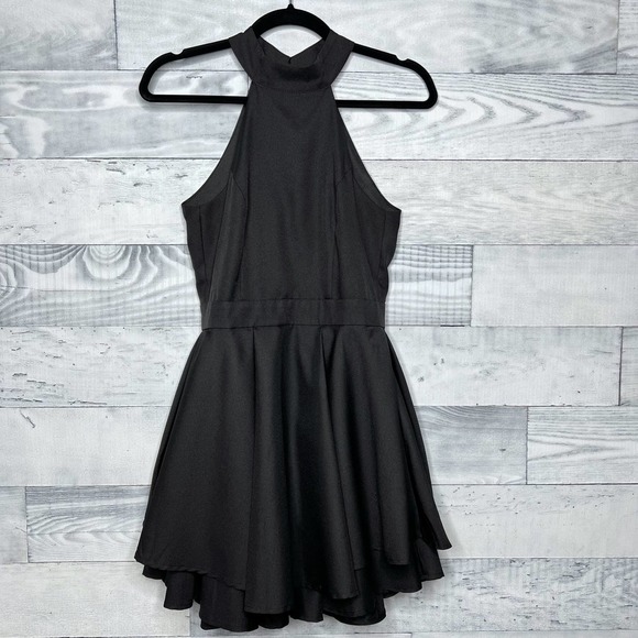 🍉 Lulus Dress Rehearsal Black Skater Dress - Picture 4 of 8